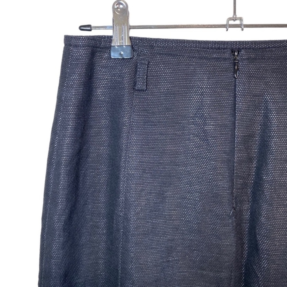 JOSEF - Black Metallic Wool Blend Pencil Skirt -0 - CA - Picture 5 of 8